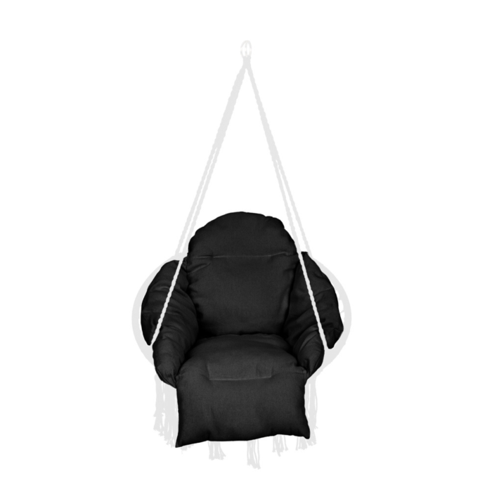 Perna pentru balansoar suspendat VarioShop®, confort sporit pentru sezut, spatar si zona picioarelor, material bumbac si poliester, neagra [3]