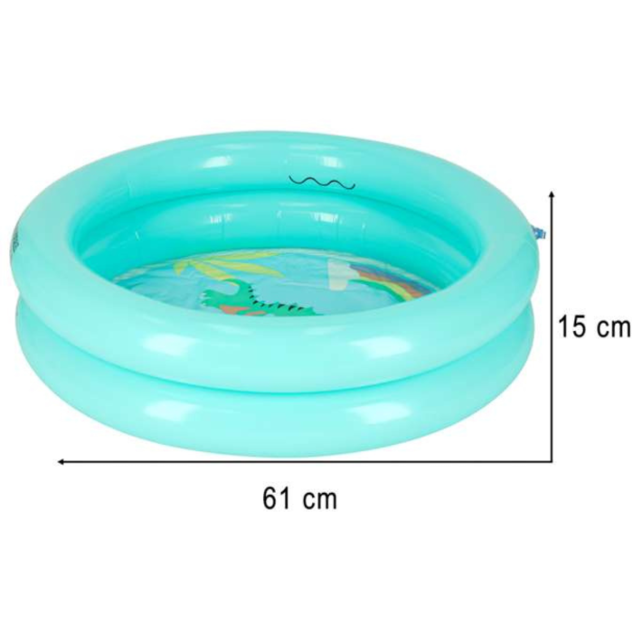Piscină gonflabilă pentru copii VarioShop®,pentru grădină și balcon, de la 2 ani, din PVC, 21L, 61x15 cm, bleu [7]