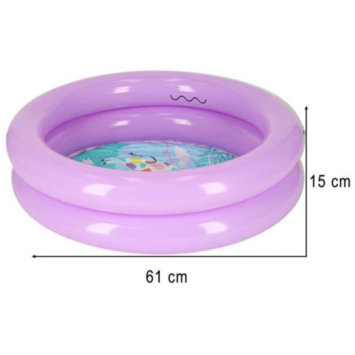 Piscină gonflabilă pentru copii VarioShop®,pentru grădină și balcon, de la 2 ani, din PVC, 21L, 61x15 cm, mov [4]