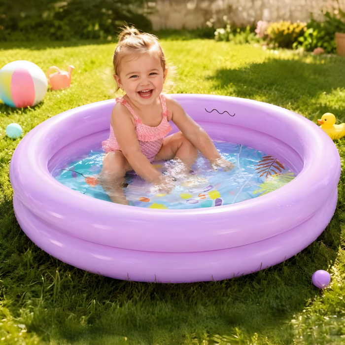 Piscină gonflabilă pentru copii VarioShop®,pentru grădină și balcon, de la 2 ani, din PVC, 21L, 61x15 cm, mov [2]