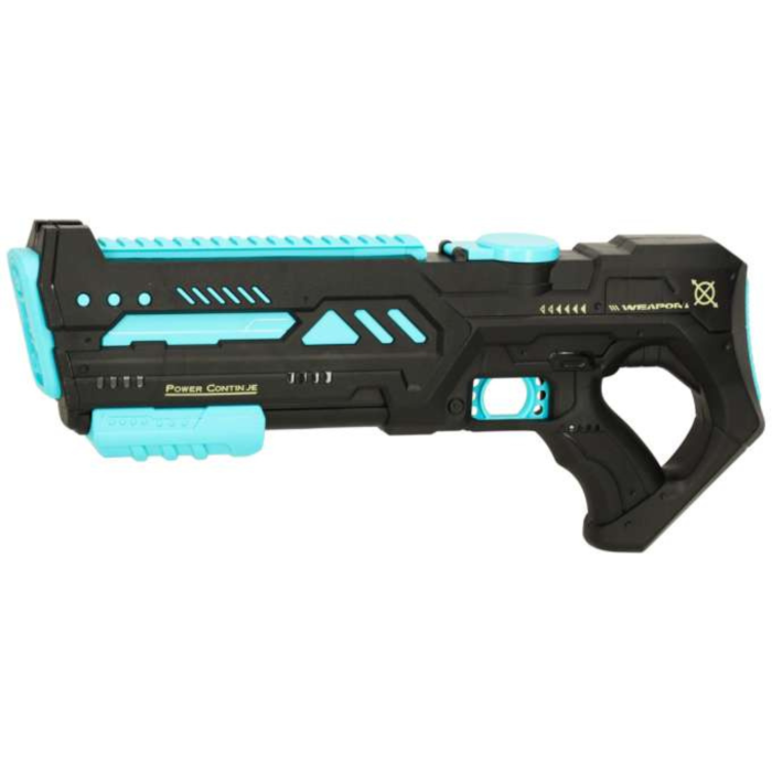 Pistol electric cu apa VarioShop®, raza 10 m, rezervor 200 ml, efecte sonore, baterie reincarcabila 7.4V, incarcare USB, negru cu albastru [2]
