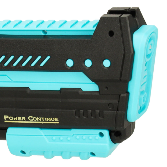 Pistol electric cu apa VarioShop®, raza 10 m, rezervor 200 ml, efecte sonore, baterie reincarcabila 7.4V, incarcare USB, negru cu albastru [9]