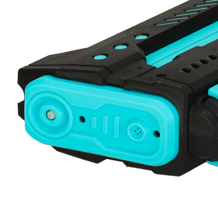 Pistol electric cu apa VarioShop®, raza 10 m, rezervor 200 ml, efecte sonore, baterie reincarcabila 7.4V, incarcare USB, negru cu albastru [10]