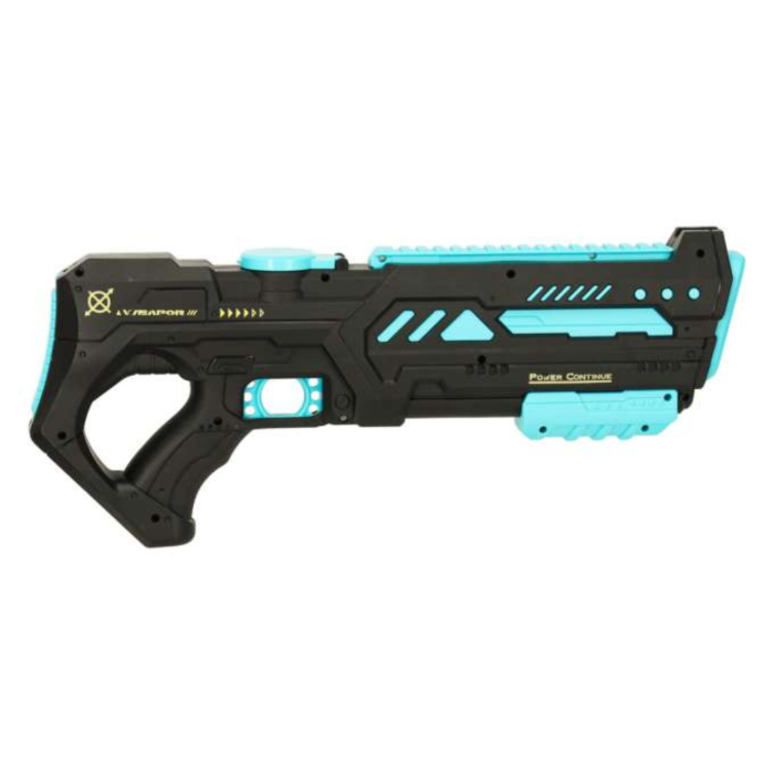 Pistol electric cu apa VarioShop®, raza 10 m, rezervor 200 ml, efecte sonore, baterie reincarcabila 7.4V, incarcare USB, negru cu albastru [5]