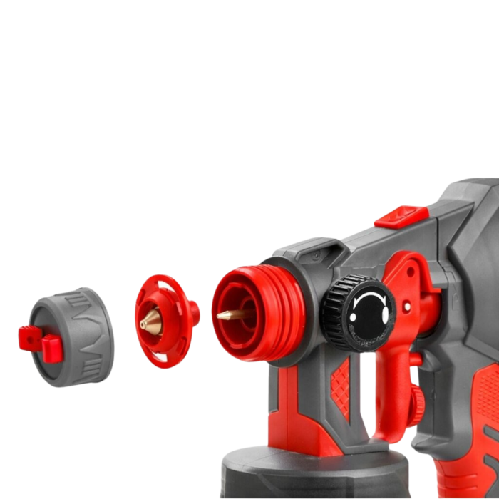 Pistol electric de vopsit VarioShop®, 3 duze incluse 1.0/1.8/2.5 mm, debit reglabil, 3 modele pulverizare, rezervor detasabil, pentru vopsele si lacuri [8]