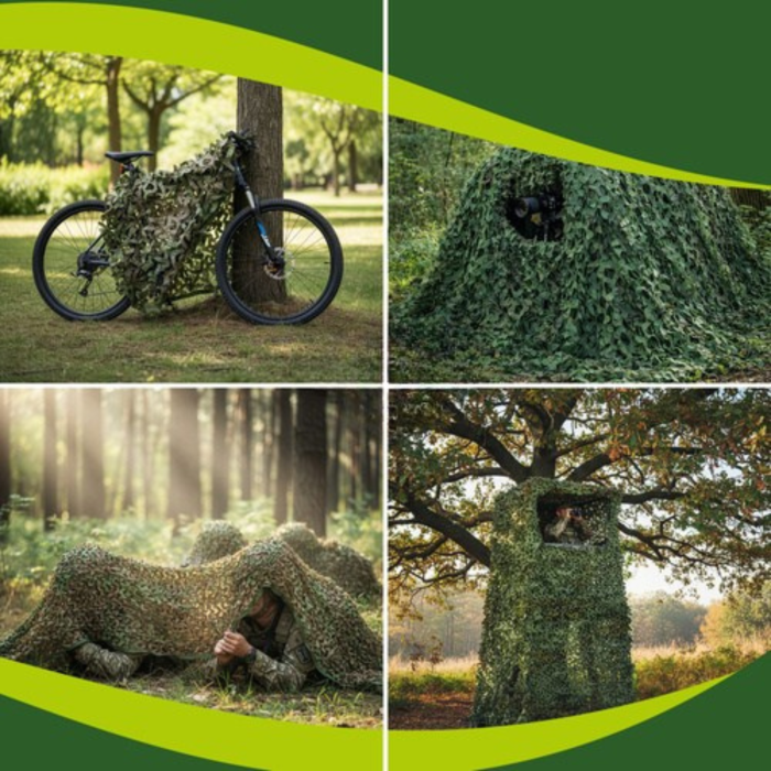 Plasa camuflaj 2x3m pentru gard, gradina sau terasa, cu 100 benzi prindere [5]