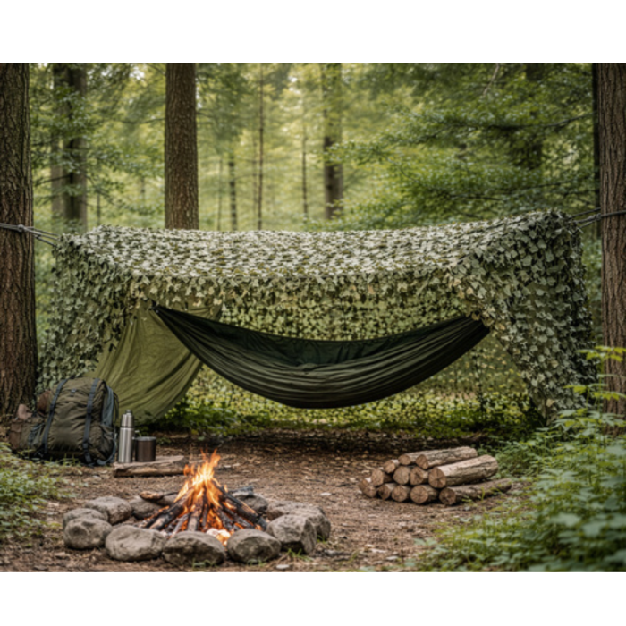 Plasa camuflaj 2x3m pentru gard, gradina sau terasa, cu 100 benzi prindere [3]