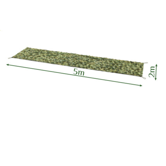 Plasa camuflaj 2x5m pentru gard si gradina, impermeabila, cu 100 benzi de prindere [12]