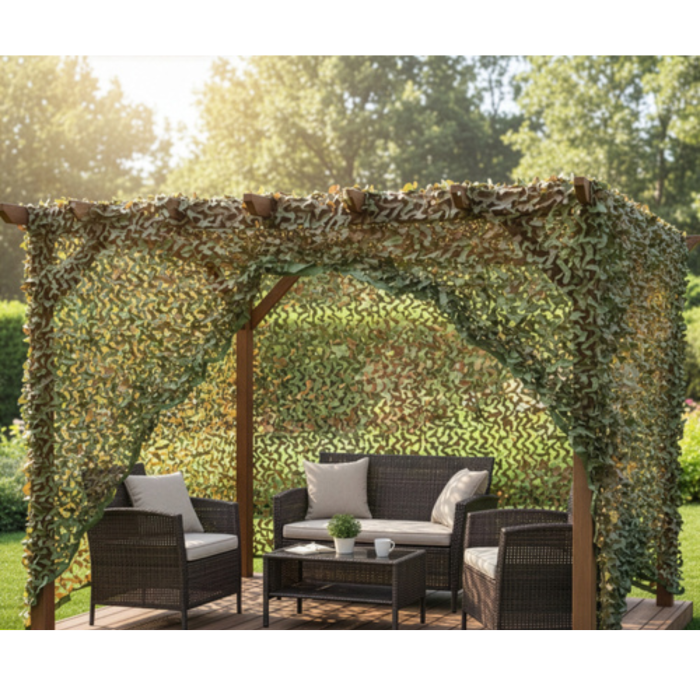 Plasa camuflaj 3x6m pentru gard si gradina, impermeabila, cu 100 benzi de prindere [11]