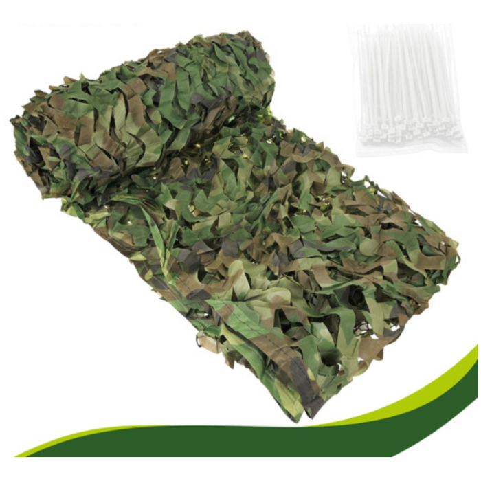Plasa de camuflaj 4x6 m pentru gard și gradină, cu 100 benzi de prindere [11]