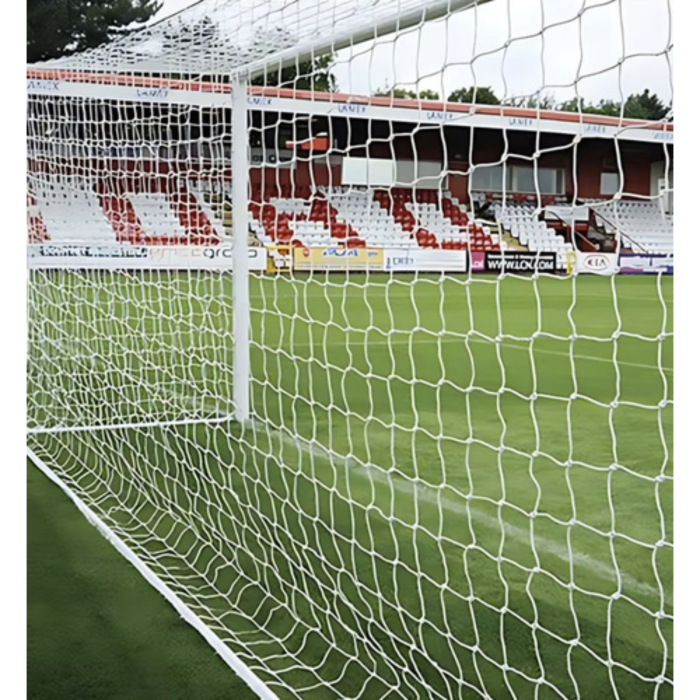 Plasa pentru poarta de fotbal VarioShop®, HDPE ranforsat 2 mm, rezistenta la intemperii, pentru antrenament si gradina, alba, 213x150x90 cm [5]