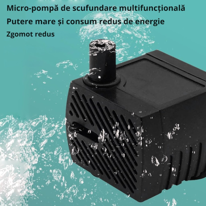 Pompa de aer pentru acvariu 2, 5W, 160 L/h VarioShop®, oxigenare silentioasa si eficienta, pentru pesti si plante acvatice [6]