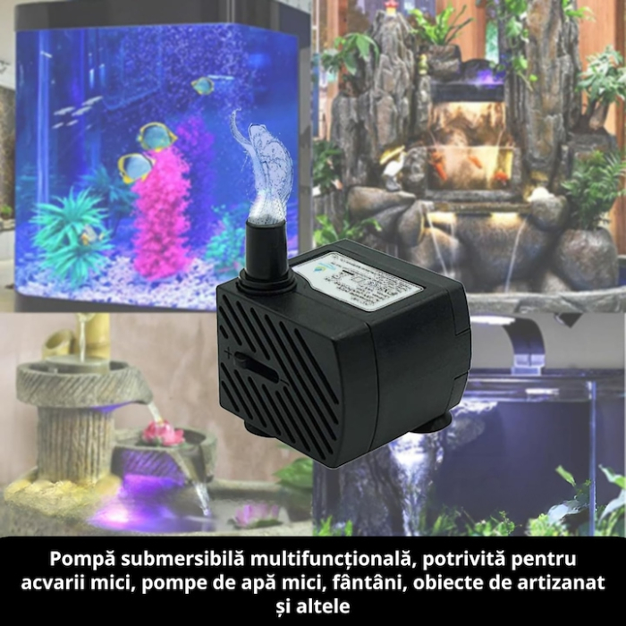 Pompa de aer pentru acvariu 2, 5W, 160 L/h VarioShop®, oxigenare silentioasa si eficienta, pentru pesti si plante acvatice [5]