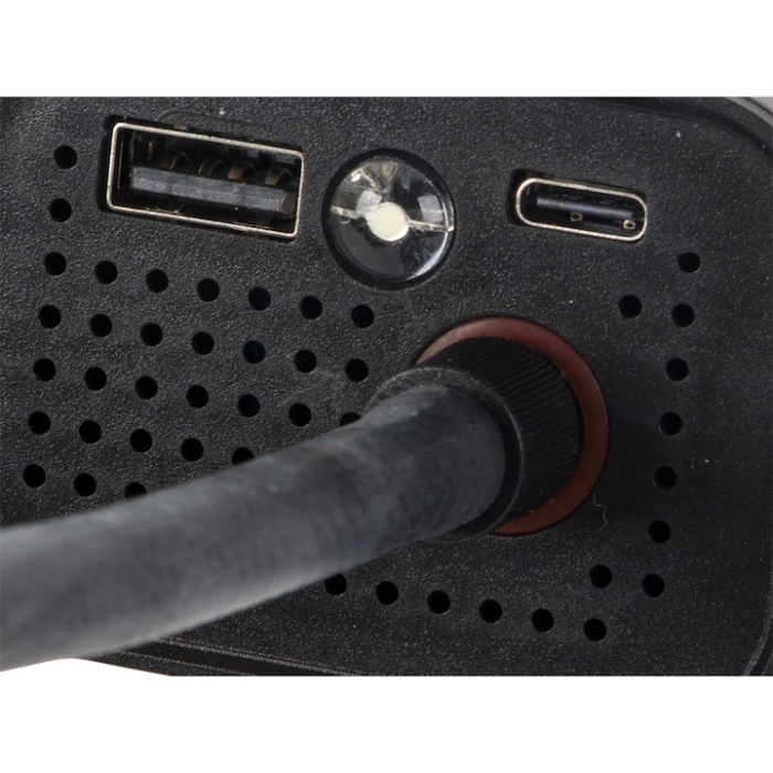 Pompa electrica portabila reincarcabila cu afisaj LCD VarioShop®, 150 PSI/10 BAR, cu functie de oprire automata si lanterna LED, ideala pentru masini, biciclete, mingi si trotineta electrica, Negru [6]