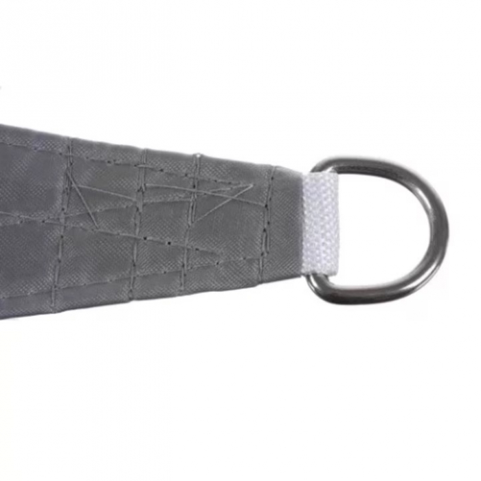 Prelata/Copertina impermeabila pentru soare VarioShop®, cu protectie UV, pentru gradina, terasa, piscina si camping, cu agatatoare, densitate 120 g/mp, dimensiune 3.6 x 3.6 m, Gri [16]