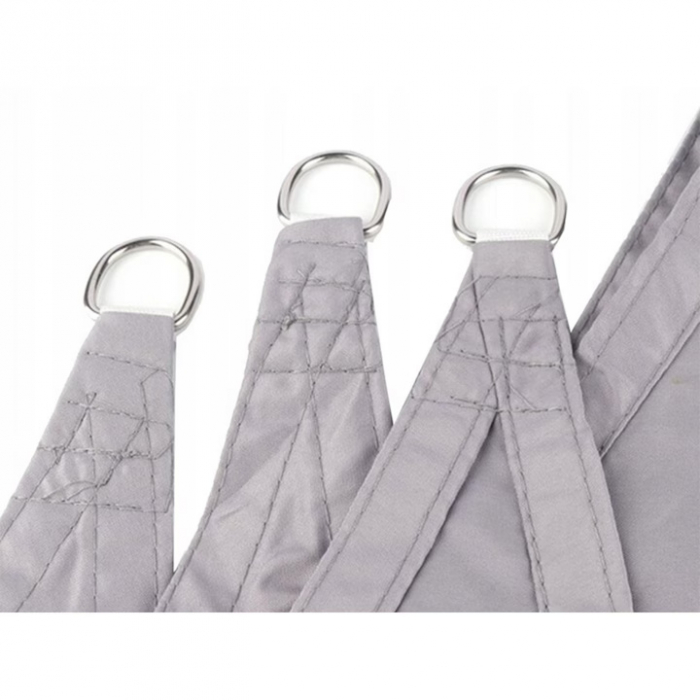 Prelata/Copertina impermeabila pentru soare VarioShop®, cu protectie UV, pentru gradina, terasa, piscina si camping, cu agatatoare, densitate 120 g/mp, dimensiune 3 x 2 m, Gri [13]