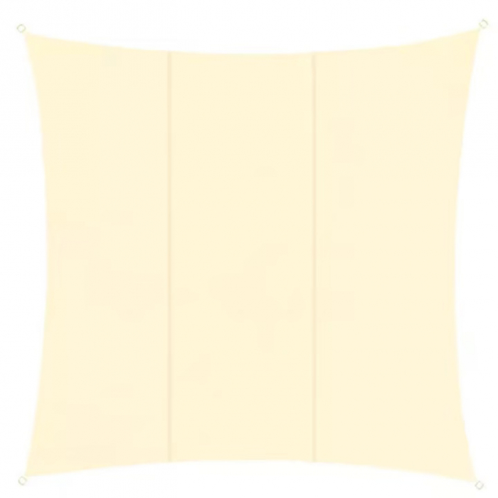 Prelata/Copertina impermeabila pentru soare VarioShop®, cu protectie UV, pentru gradina, terasa, piscina si camping, cu agatatoare, densitate 120 g/mp, dimensiune 3.6 x 3.6 m, Crem [9]