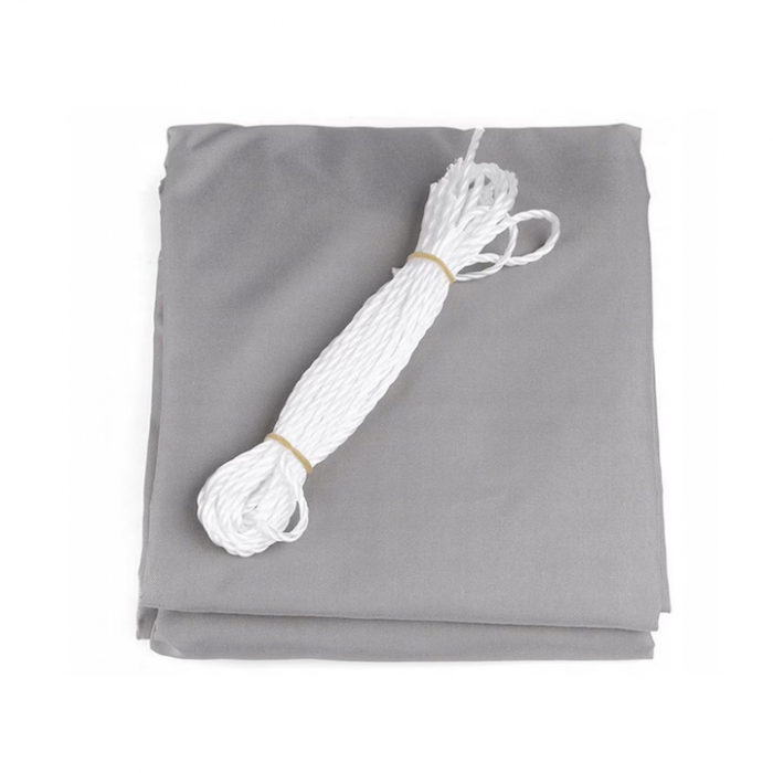 Prelata/Copertina impermeabila pentru soare VarioShop®, cu protectie UV, pentru gradina, terasa, piscina si camping, cu agatatoare, densitate 120 g/mp, dimensiune 3 x 2 m, Gri [7]