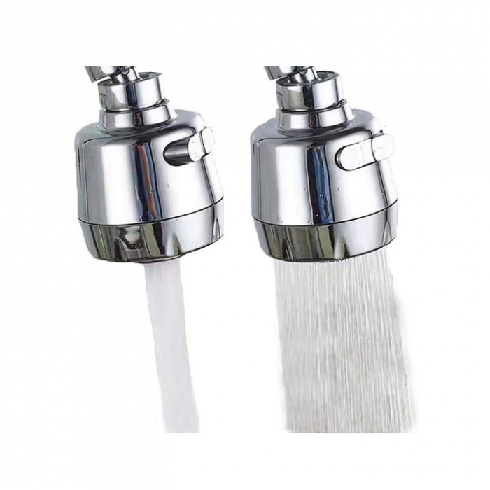 Prelungitor Pentru Robinet VarioShop®, Pentru Baie Si Bucatarie, Universal, Flexibil, Cap Cu Sita Ajustabil La 2 Tipuri De Jet, Material Metalic Rezistent, Dimensiune 17 cm, Argintiu [14]