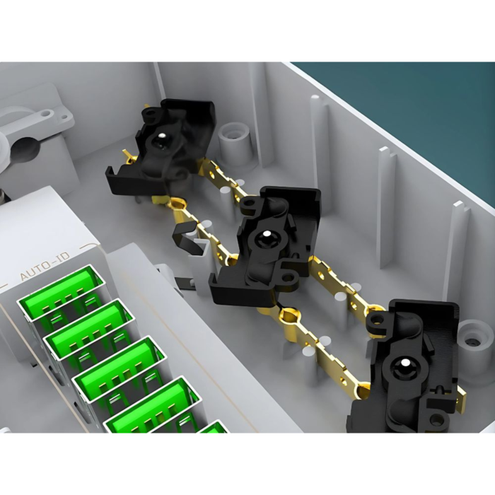 Prelungitor VarioShop, 3 prize, 6 porturi USB, protectie la supratensiune, 2m, Alb/Negru [12]