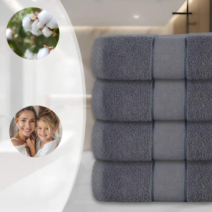 Prosop din bumbac VarioShop®, pentru baie, piscină și sală, densitate 500 g/m², 70 x 140 cm, gri [7]
