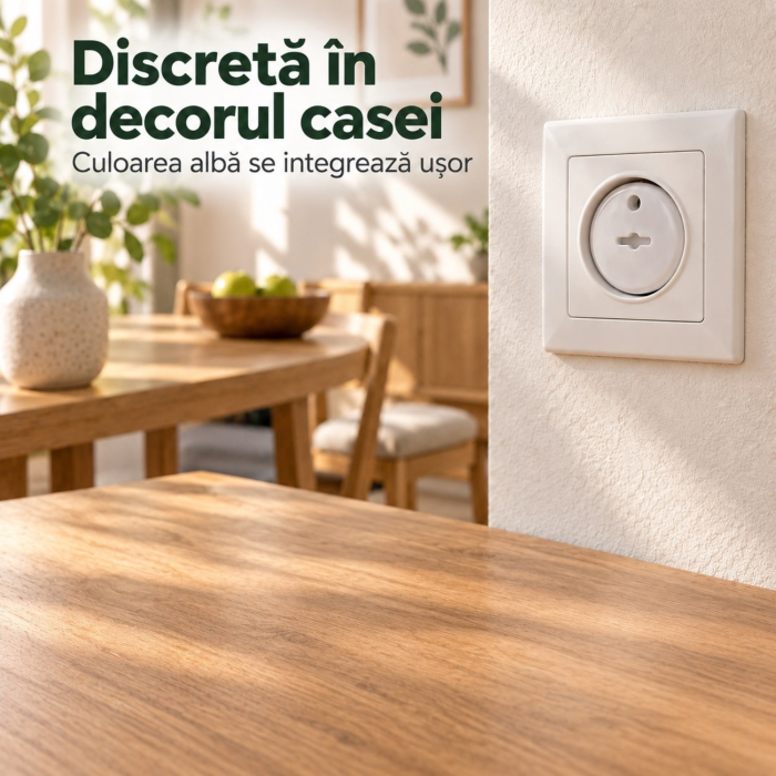 Protectii prize copii VarioShop®, pentru blocarea accesului la prize, demontare cu cheie, 15 bucati, 3 chei incluse,  3,7 x 2,3 cm, alb [10]
