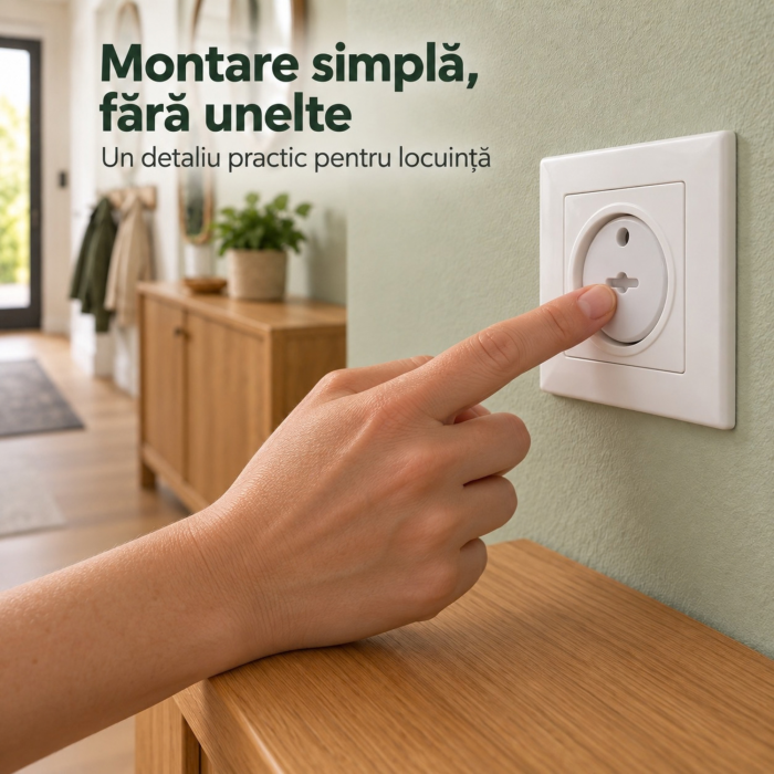 Protectii prize copii VarioShop®, pentru blocarea accesului la prize, demontare cu cheie, 15 bucati, 3 chei incluse,  3,7 x 2,3 cm, alb [6]