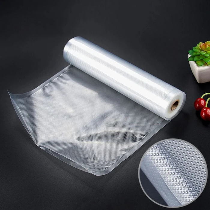 Set 4 role pungi de vidat gofrate VarioShop®, 28 x 300 cm, pentru aparat de vidat alimente, potrivit pentru carne, legume, fructe reutilizabile, rezistente, sous vide, lavabile in masina de spalat, fa [14]