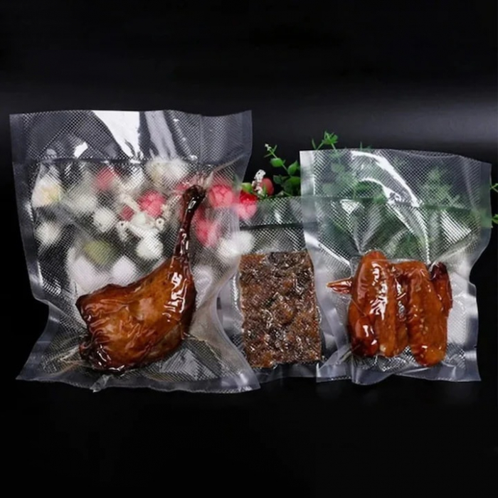 Set 3 role pungi de vidat gofrate VarioShop®, 28 x 600 cm, pentru aparat de vidat alimente, potrivit pentru carne, legume, fructe reutilizabile, rezistente, sous vide, lavabile in masina de spalat, fa [13]