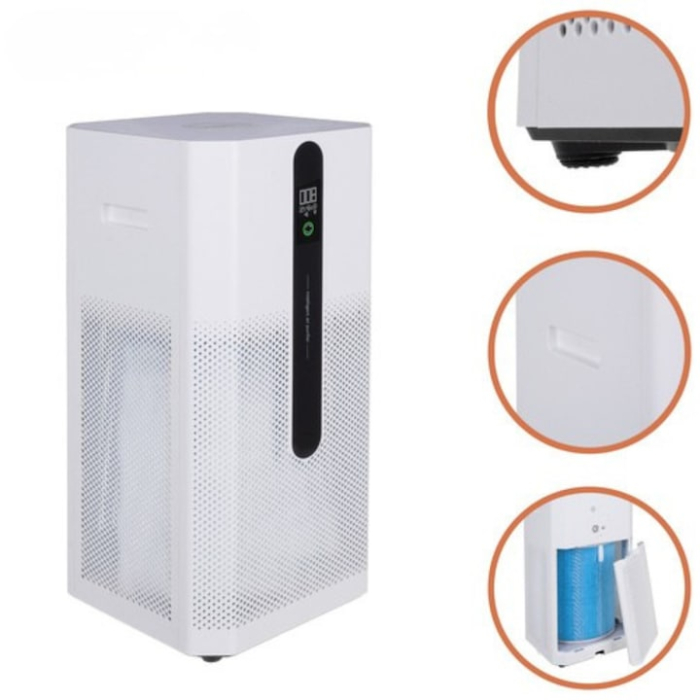 Purificator de aer inteligent VarioShop®, HEPA H12, ionizare, WiFi Smart Life, CADR 370 m³/h, ultra-silențios 21 dB, consum 35 W, pentru alergici, copii și animale, până la 80 m² [10]