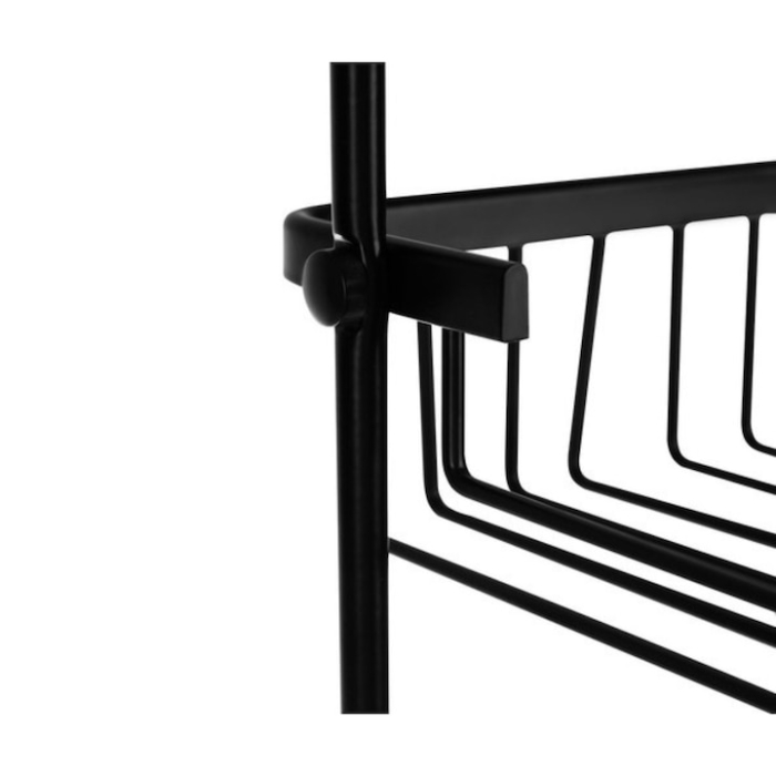 Raft de dus suspendat, VarioShop, 3 nivele, inoxidabil, negru, 63x14x28,5cm [7]