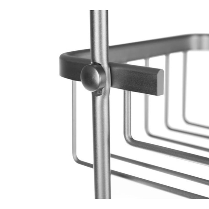 Raft de dus suspendat VarioShop, aluminiu, 3 nivele, inoxidabil, argintiu, 63x14x28.5cm [3]