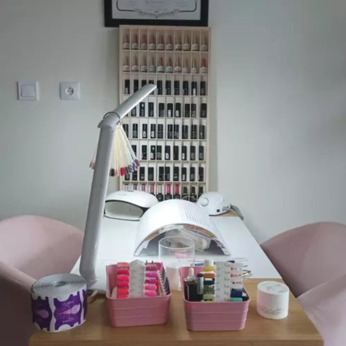 Raft din lemn pentru copii cu 80 de compartimente, placaj pin, compartimente modulare 4 x 9.2 x 4.8 cm, montare pe perete sau pe birou, organizator masinute si miniaturi, kit de asamblare inclus [3]