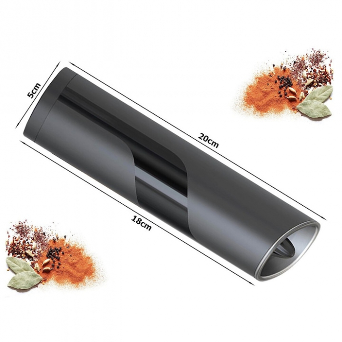 Rasnita Electrica VarioShop® Cu Inductie Gravitationala Pentru Condimente, Indicator LED, Grosime Reglabila, Negru [11]