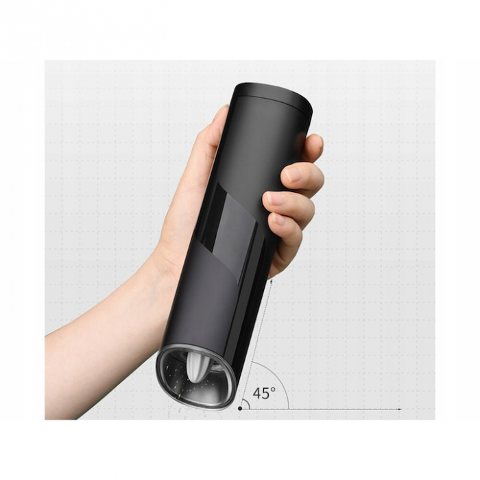 Rasnita Electrica VarioShop® Cu Inductie Gravitationala Pentru Condimente, Indicator LED, Grosime Reglabila, Negru [17]