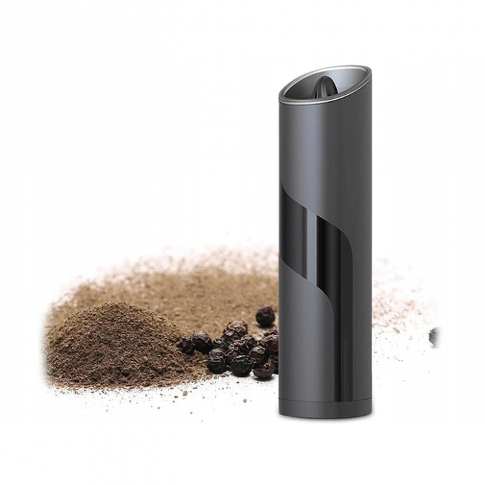 Rasnita Electrica VarioShop® Cu Inductie Gravitationala Pentru Condimente, Indicator LED, Grosime Reglabila, Negru [18]