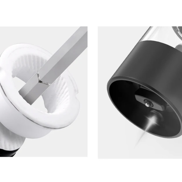 Rasnita electrica VarioShop®, pentru sare si piper, cu macinare reglabila, recipient transparent, iluminare LED, 17x5 cm, negru [13]