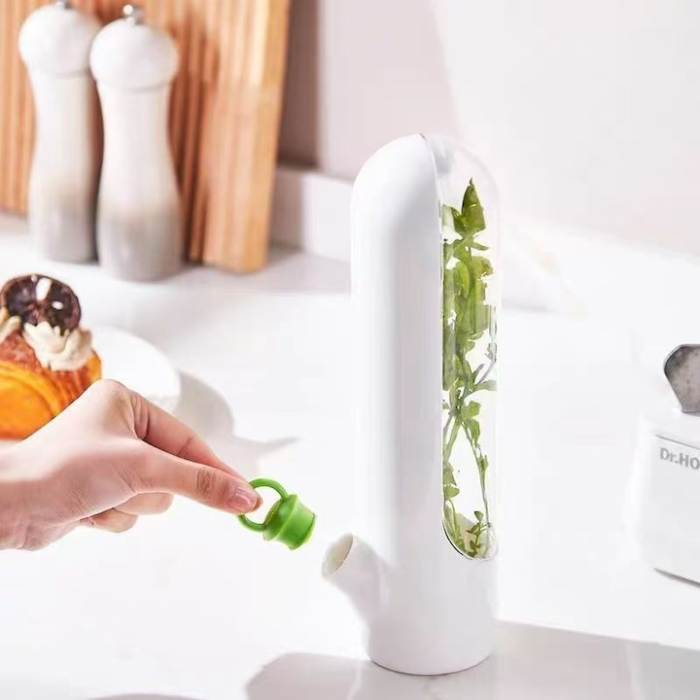 Recipient pentru depozitarea ierburilor proaspete, menta, legume pentru frigider si alte produse, 25x6.5cm [4]