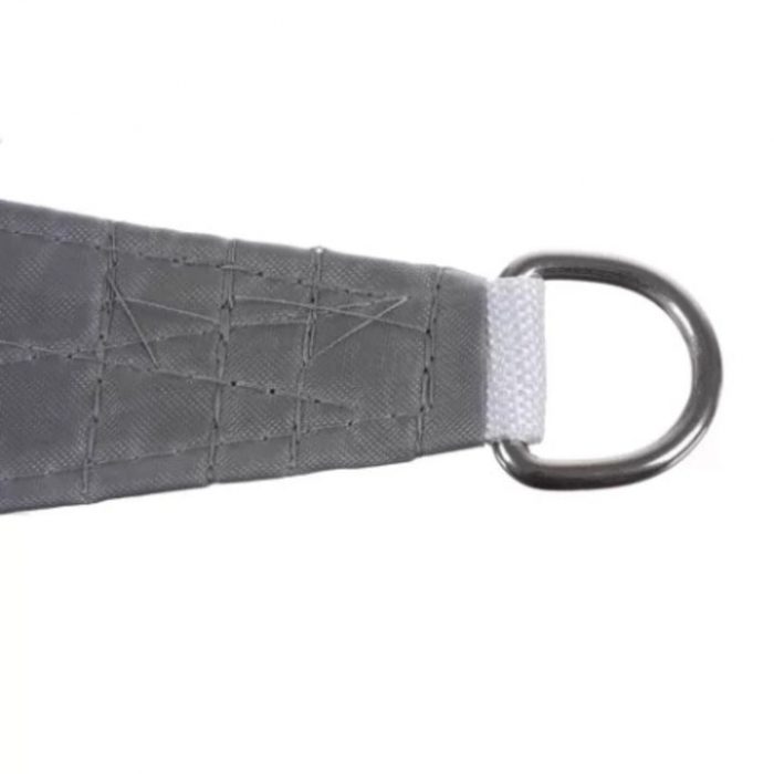 relata/Copertina de soare triunghiulara VarioShop®, impermeabila, cu protectie UV, pentru gradina, terasa, piscina si camping, material rezistent, 3x3x3m, gri [11]