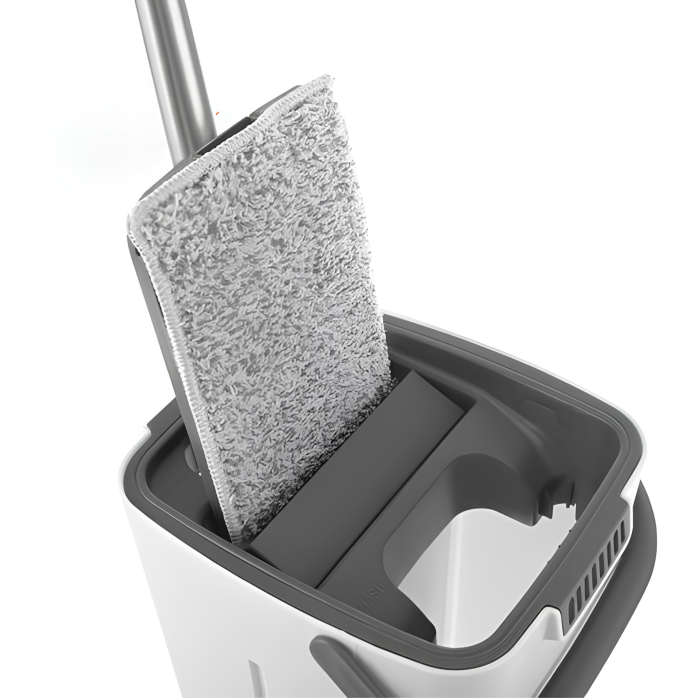 Rezerva pentru mop plat VarioShop®, pentru curatarea podelelor, prindere velcro, material absorbant, 33 x 12 cm, gri [7]