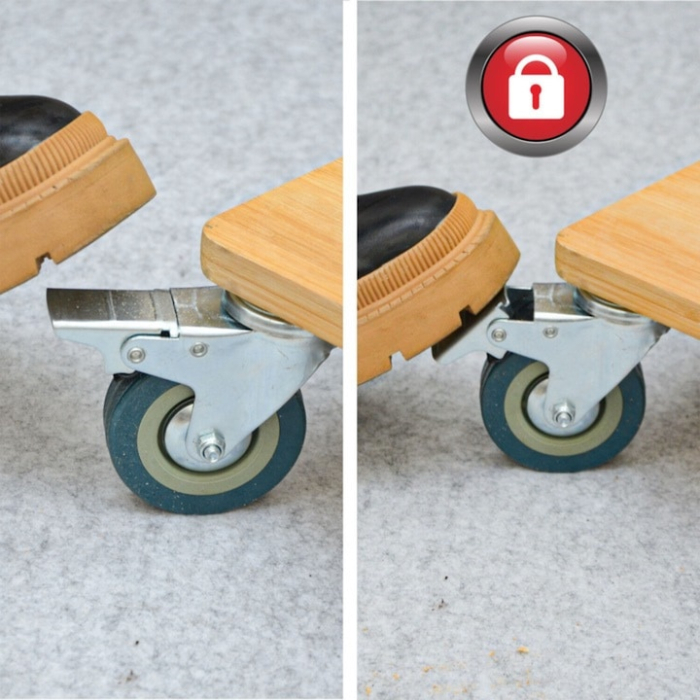 Roata pivotanta VarioShop®, 100 mm, frana puternica, constructie metalica si cauciuc tehnic, protectie pardoseli [4]