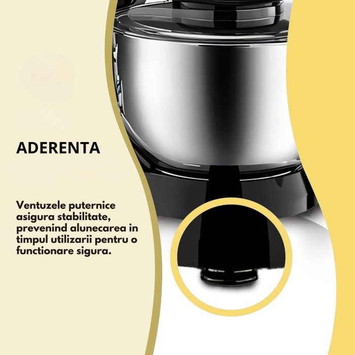 Robot de bucatarie planetar Varioshop 3 in 1, 3200W, bol 6L, mixer multifunctional pentru framantat, mixare si batere, negru [9]