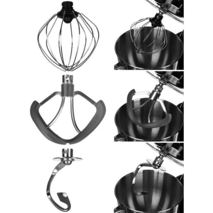 Robot de bucatarie profesional 2200W VarioShop®, 6 viteze, functie PULSE, cu bol 6.2L, accesorii si decorator cadou, Negru [2]