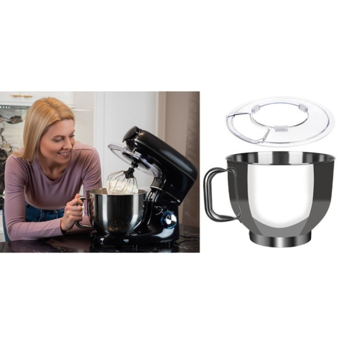 Robot de bucatarie profesional 3 in 1 VarioShop®, 2200W, blender, masina de tocat carne si mixer cu bol 6.2 L, accesorii incluse, Negru [8]