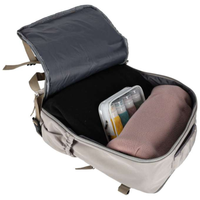 Rucsac de calatorie unisex VarioShop®, pentru bagaj de mana, cu spatiu pentru laptop si incaltaminte, 3 compartimente, 45 x 30 x 12,5 cm, gri [2]