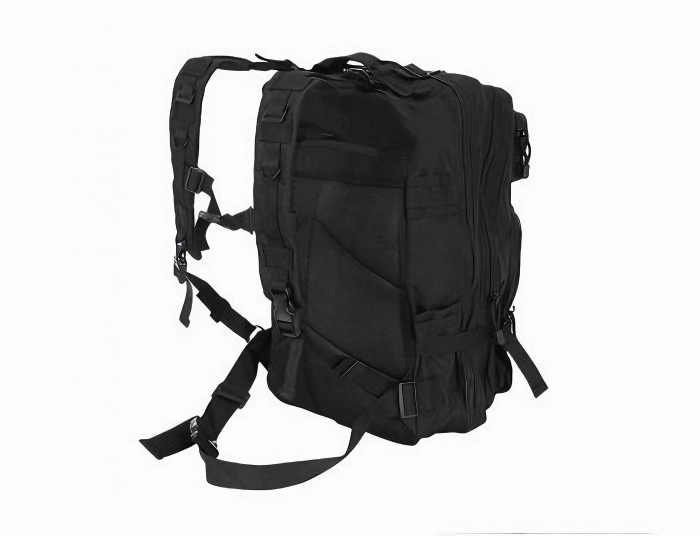 Rucsac militar impermeabil VarioShop®, 5 compartimente, sistem de eliberare rapida, ajustare completa, material durabil, potrivit pentru calatorii, excursii, drumetii, 38 l, 29 x 37 x 50 cm, Negru [18]