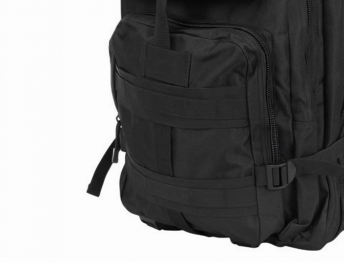 Rucsac militar impermeabil VarioShop®, 5 compartimente, sistem de eliberare rapida, ajustare completa, material durabil, potrivit pentru calatorii, excursii, drumetii, 38 l, 29 x 37 x 50 cm, Negru [16]