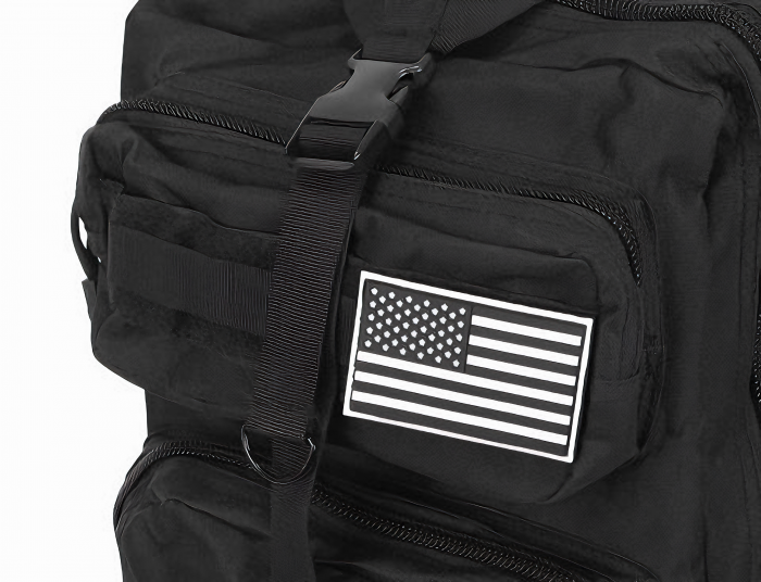 Rucsac militar impermeabil VarioShop®, 5 compartimente, sistem de eliberare rapida, ajustare completa, material durabil, potrivit pentru calatorii, excursii, drumetii, 38 l, 29 x 37 x 50 cm, Negru [14]