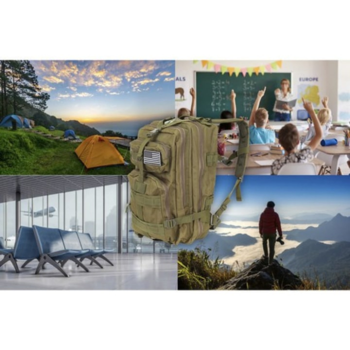 Rucsac militar multifunctional 26L VarioShop®, compartimentare eficienta, sistem MOLLE, curele reglabile si spate rigidizat, material impermeabil Oxford 600D, ideal pentru drumetii [3]