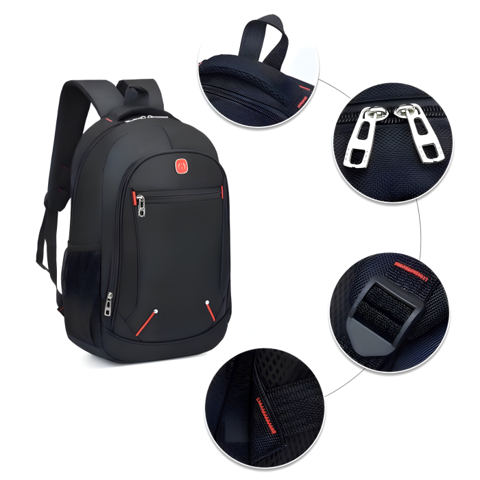 Rucsac multifunctional VarioShop®, 30L, material impermeabil, curele reglabile, compartimente multiple, potrivit pentru pentru scoala, serviciu, calatorii, 45x30x20 cm, negru [3]